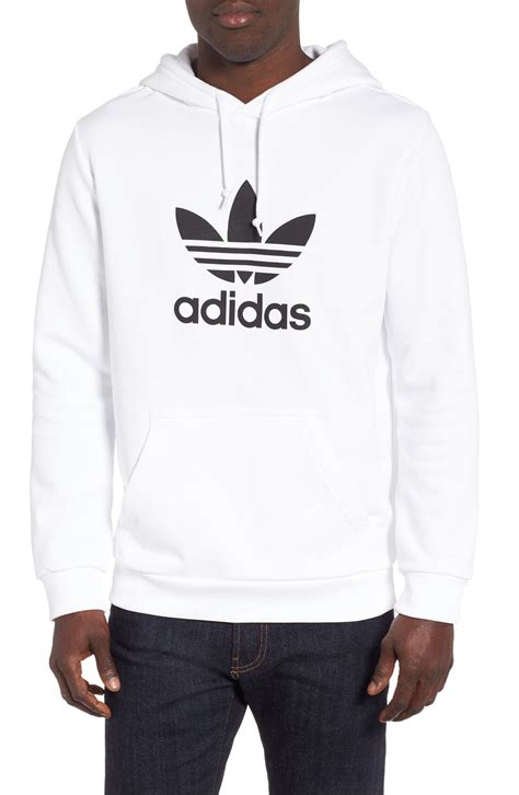 adidas trefoil hoodie damen weiß|Adidas originals trefoil hoodie men's.